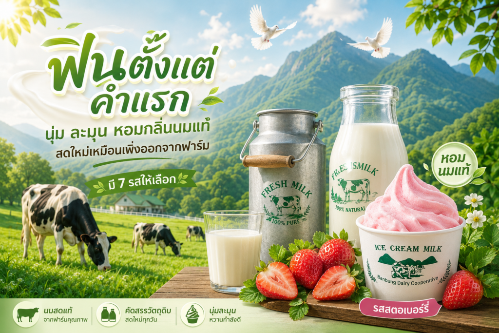 บ้านบึง ไอศกรีมนมสด รสสตรอเบอร์รี่
ไอศครีม, ไอศกรีม (รสสตรอเบอร์รี่)