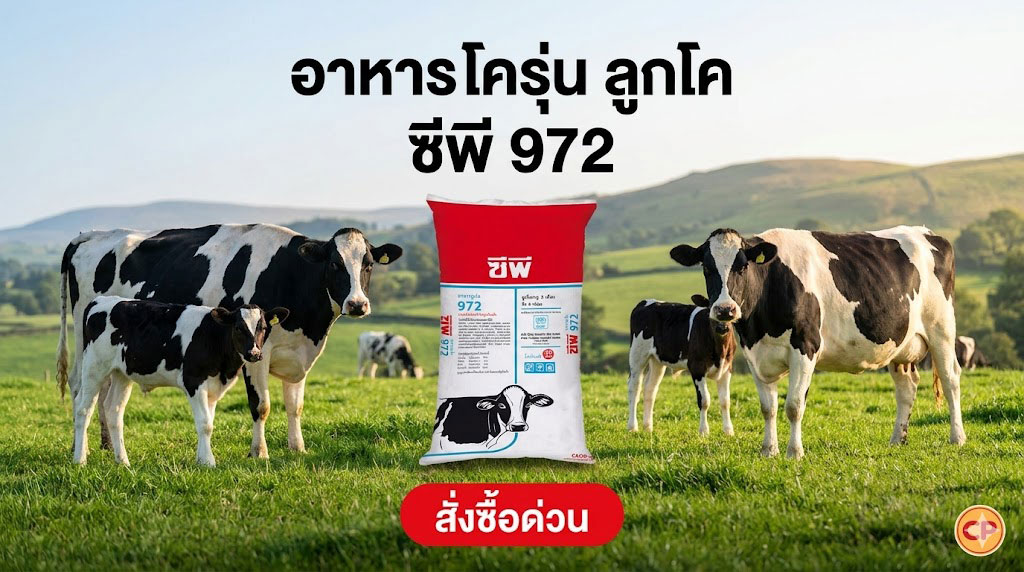 อาหาร โครุ่น ลูกโค ซีพี 972